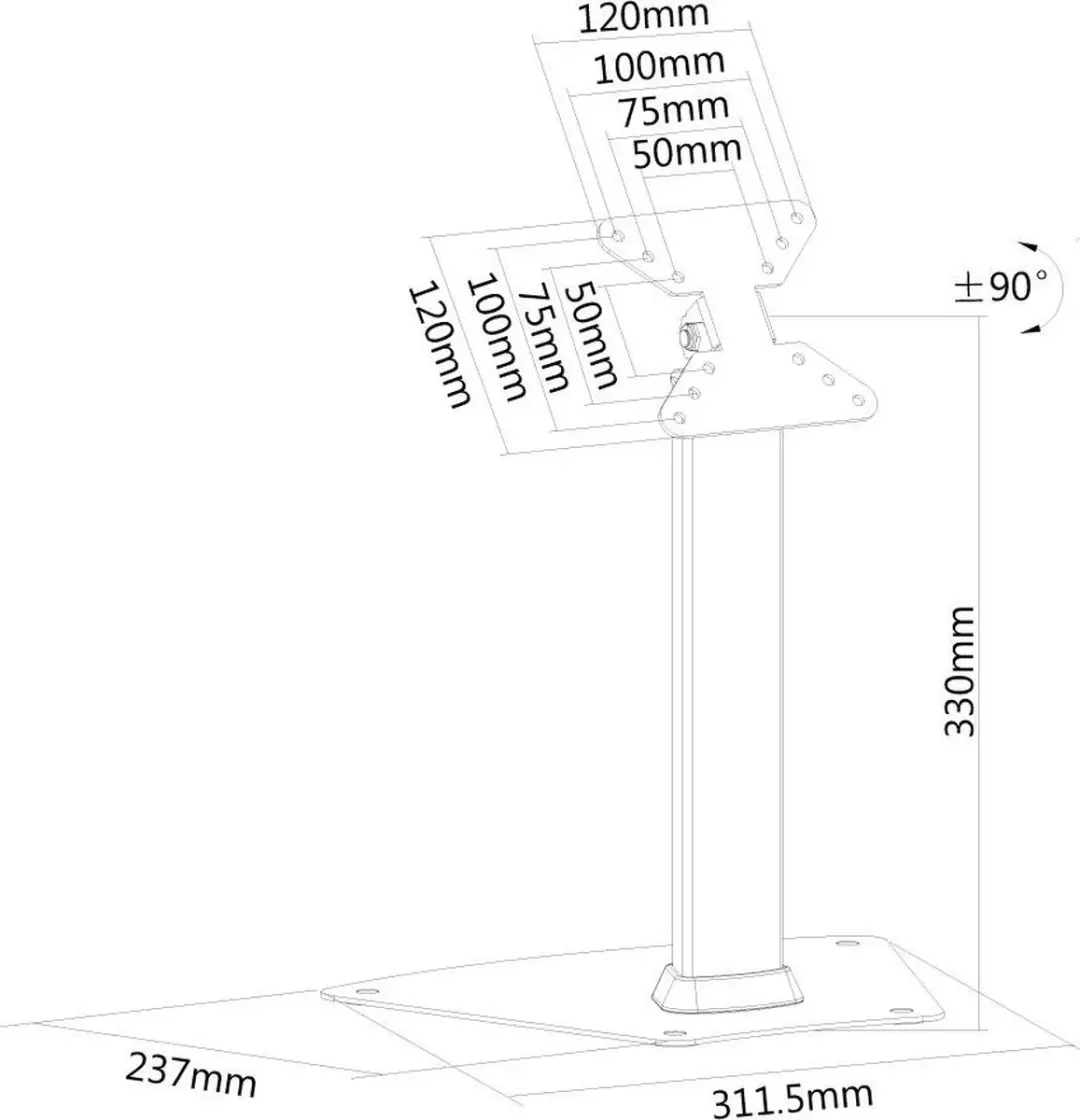 Neomounts FPMA-D1500SILVER Monitorarm - 32" - Zilver