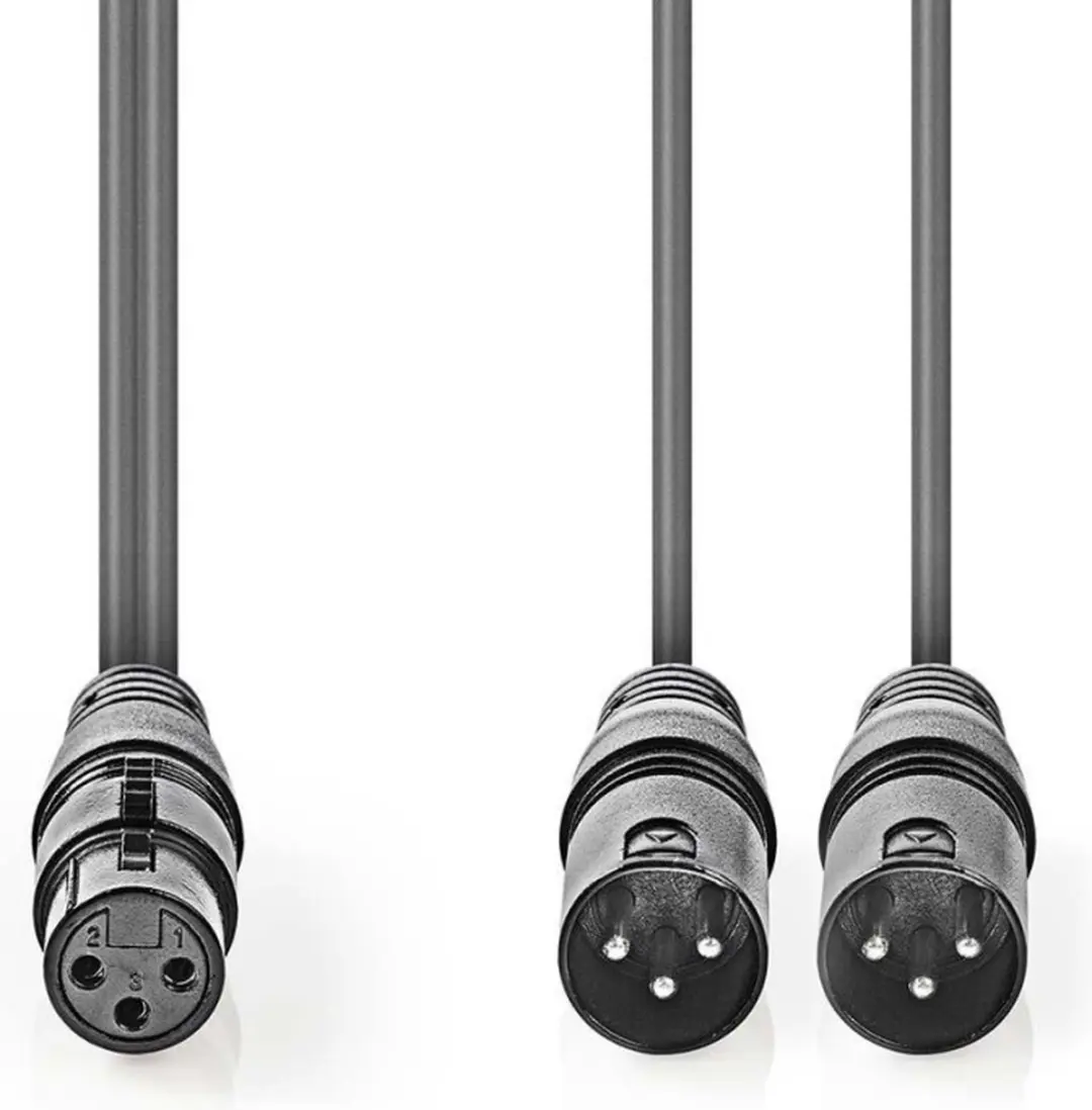 Nedis Gebalanceerde Audiokabel XLR 1.5m - Donkergrijs