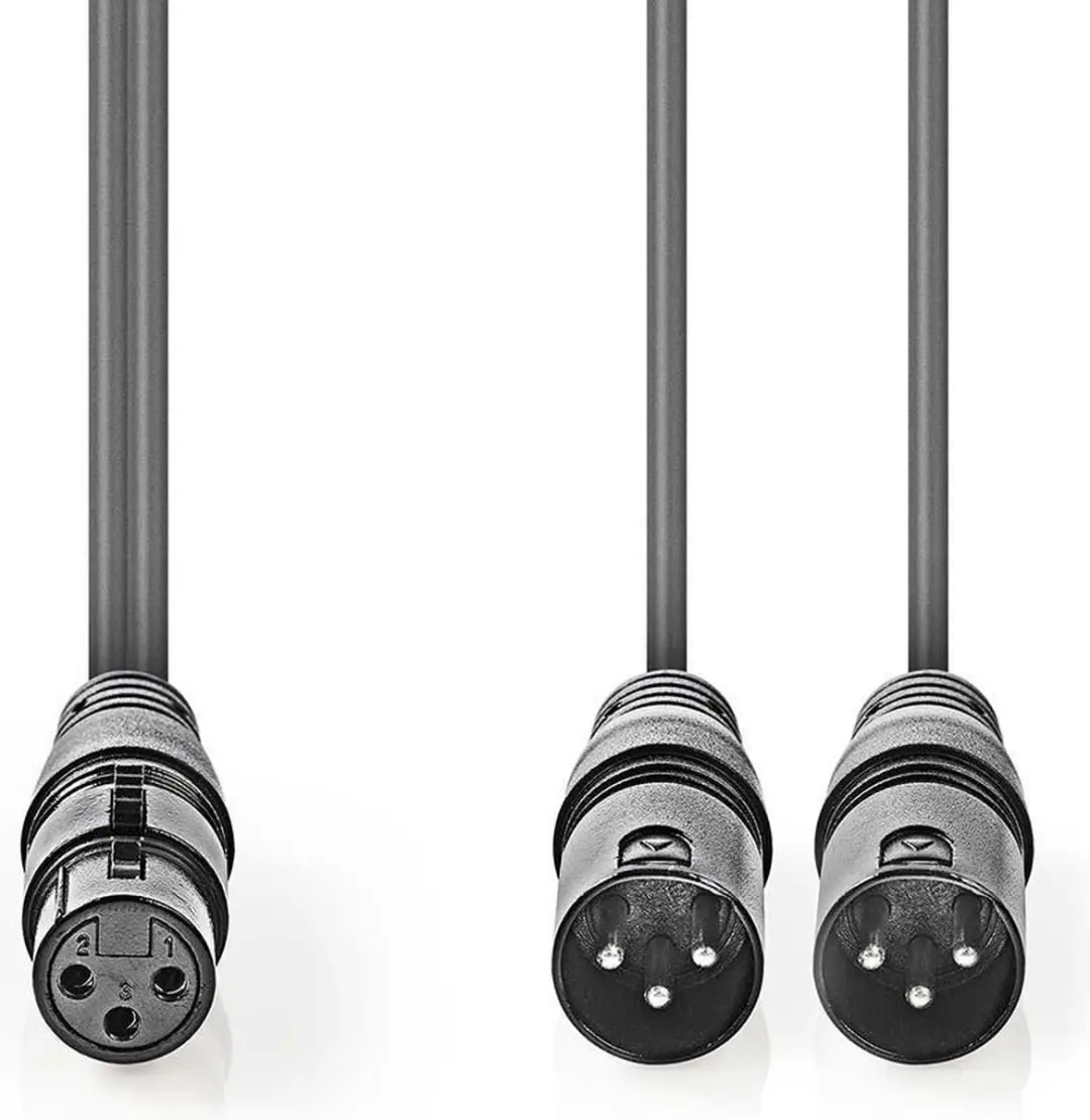 Nedis Gebalanceerde Audiokabel XLR 1.5m - Donkergrijs - afbeelding 6 van 6