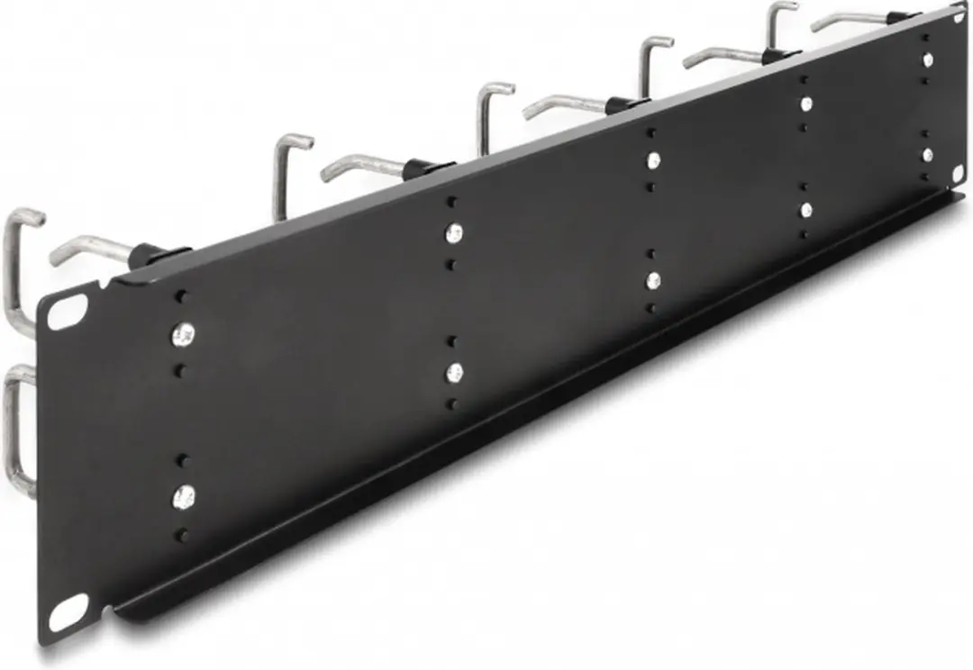 Delock 19" Kabelmanagement Routingpaneel 2U - 10 Haken - Zwart