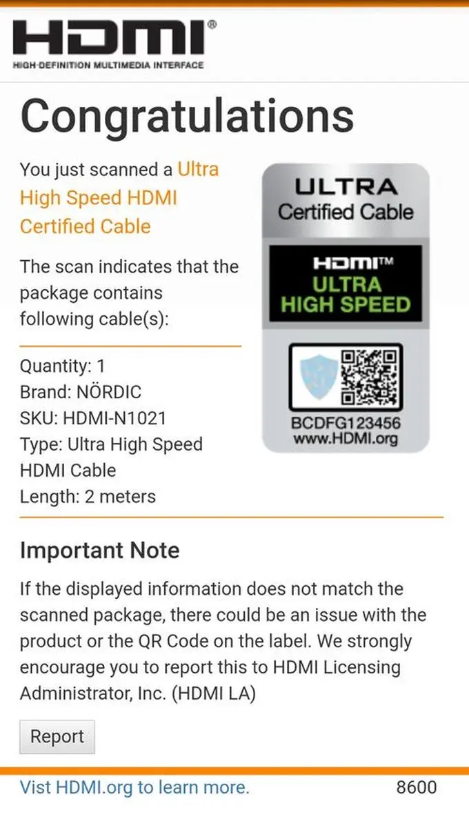 NÖRDIC HDMI-N1021 HDMI 2.1 Kabel 8K60Hz 2m - Zwart