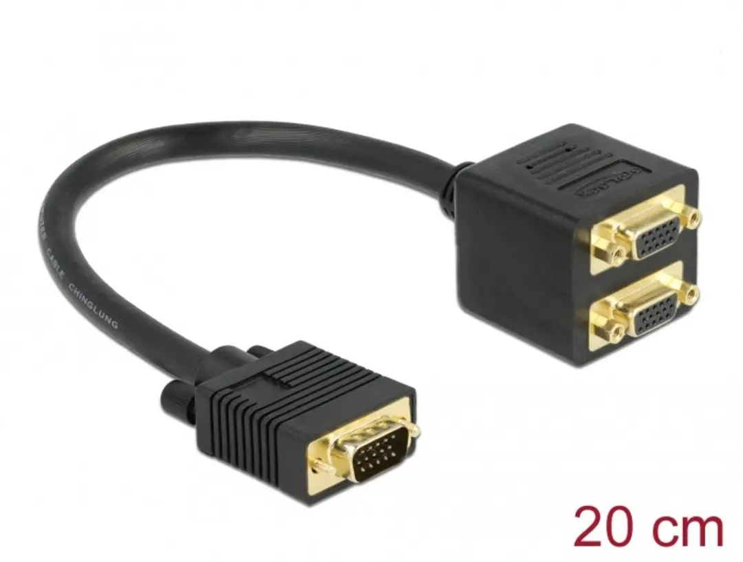 Delock Adapter VGA male to 2 x VGA female