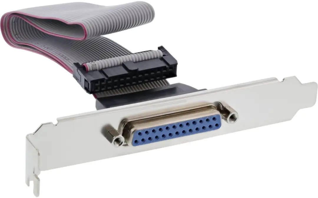 InLine® slotbeugel parallel, met 25-pins Sub D BU naar 26-pins BU strip, 0,5m