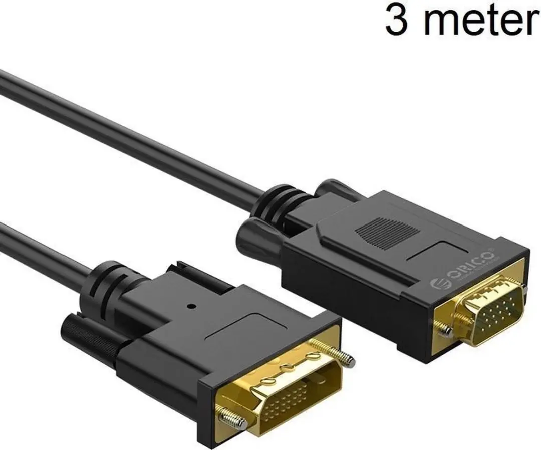 Orico DVI 24+1 male naar VGA male kabel