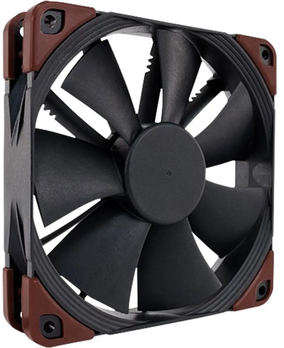 Noctua NF-F12 PC-ventilator Zwart (b x h x d) 120 x 120 x 25 mm