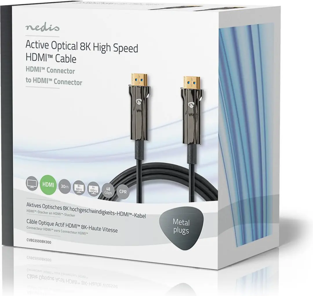 Nedis CVBG3500BK300 HDMI-Kabel 8K 48Gbps 30m - Zwart