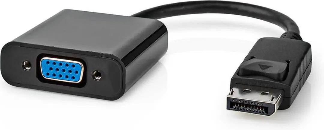 Nedis DisplayPort naar VGA Adapter 1080p - 0.2m - Zwart