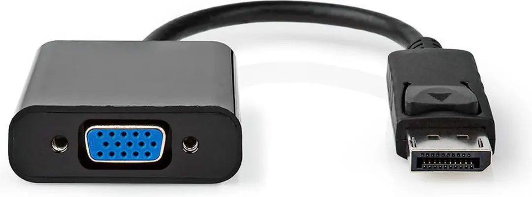 Nedis DisplayPort naar VGA Adapter 1080p - 0.2m - Zwart