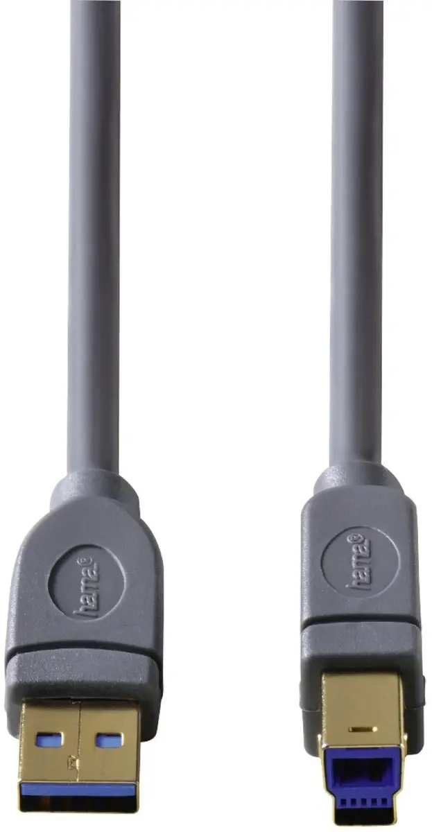 Hama USB 3.0-kabel 1,8m - Verguld - Grijs