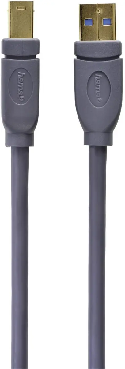 Hama USB 3.0-kabel 1,8m - Verguld - Grijs