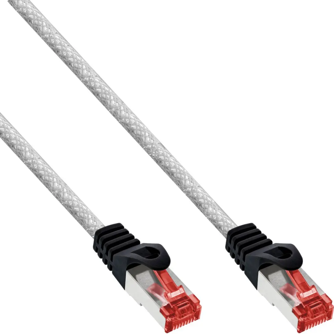 InLine® Patchkabel, S/FTP (PiMf), Cat.6, 250 MHz, PVC, koper, transparant, 50m