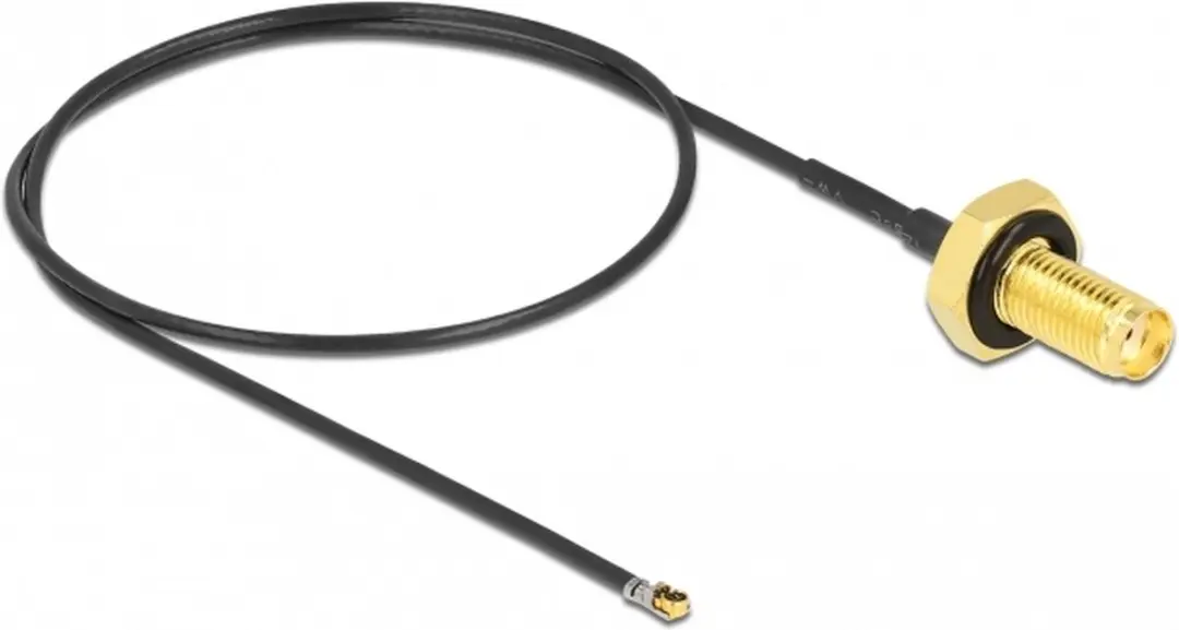 Delock MHF 4L LK SMA Kabel - Micro Coax 1,37mm 50 Ohm - 0,35m