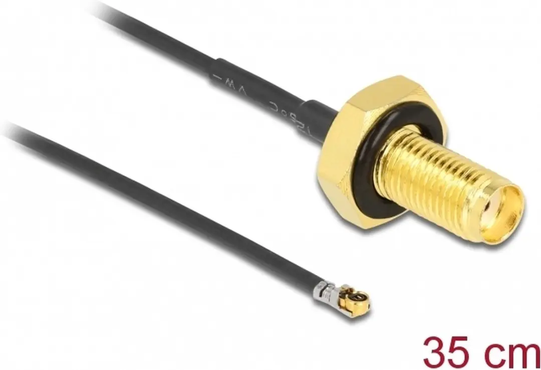 Delock MHF 4L LK SMA Kabel - Micro Coax 1,37mm 50 Ohm - 0,35m