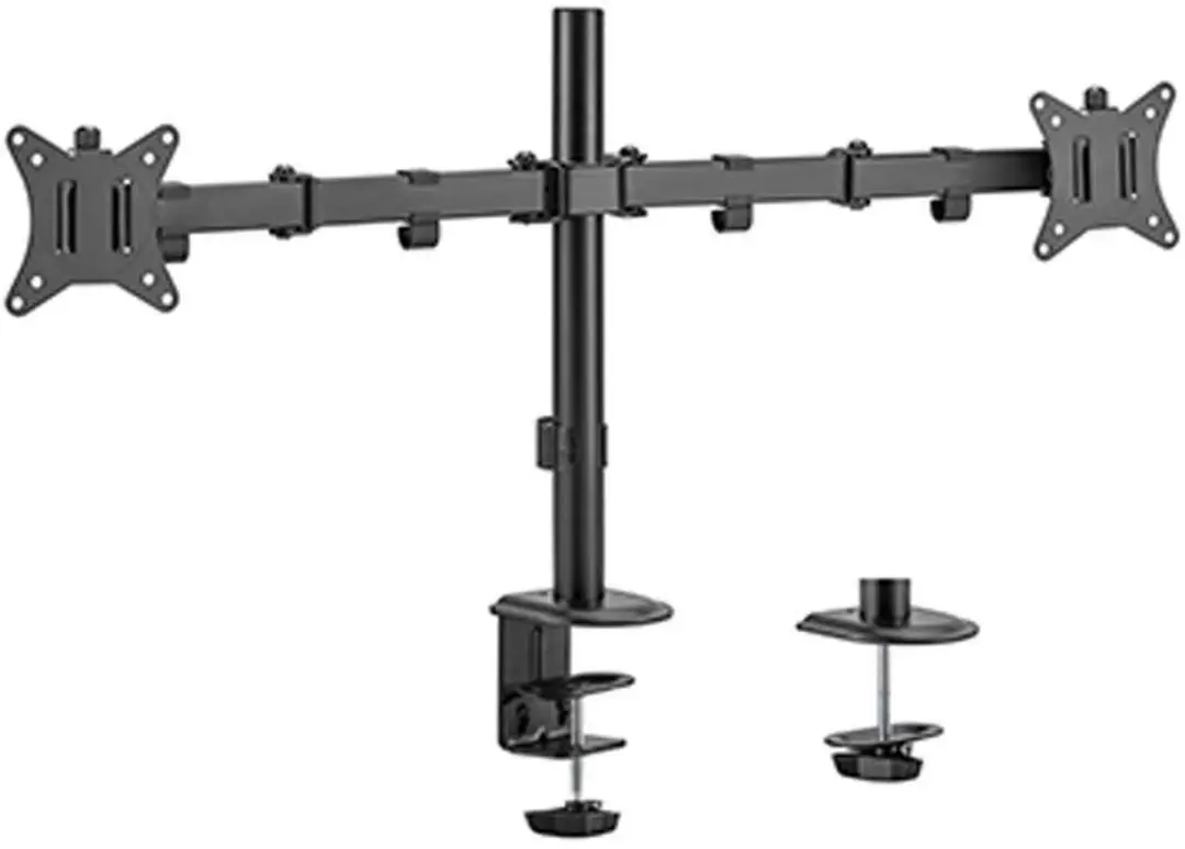 Gembird MA-D2-01 Monitorarm Dubbele Monitoren 17-32" - 9 kg per Monitor - Zwart