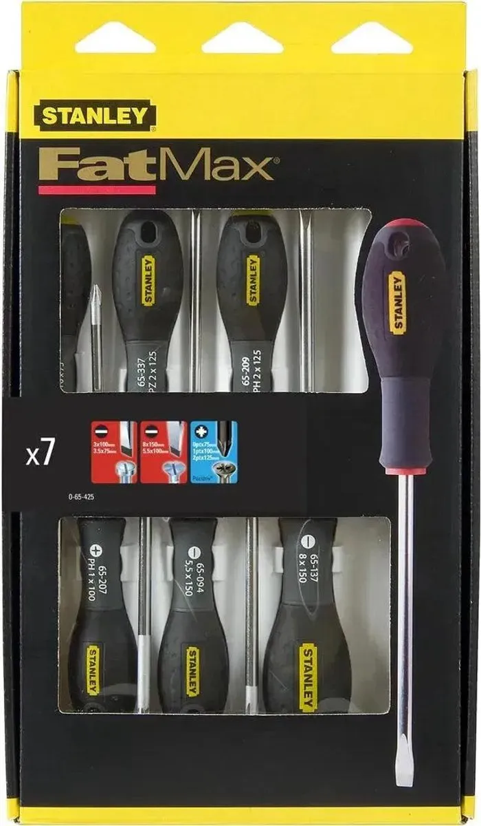 Stanley FatMax 7-delige Schroevendraaierset - 0-65-425 - Zwart