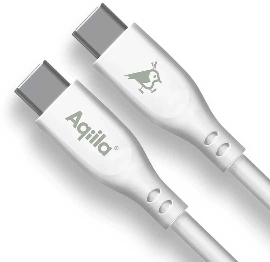 Aqiila Cablebird CS12 Laadkabel USB-C naar USB-C 60W - 2m - Wit