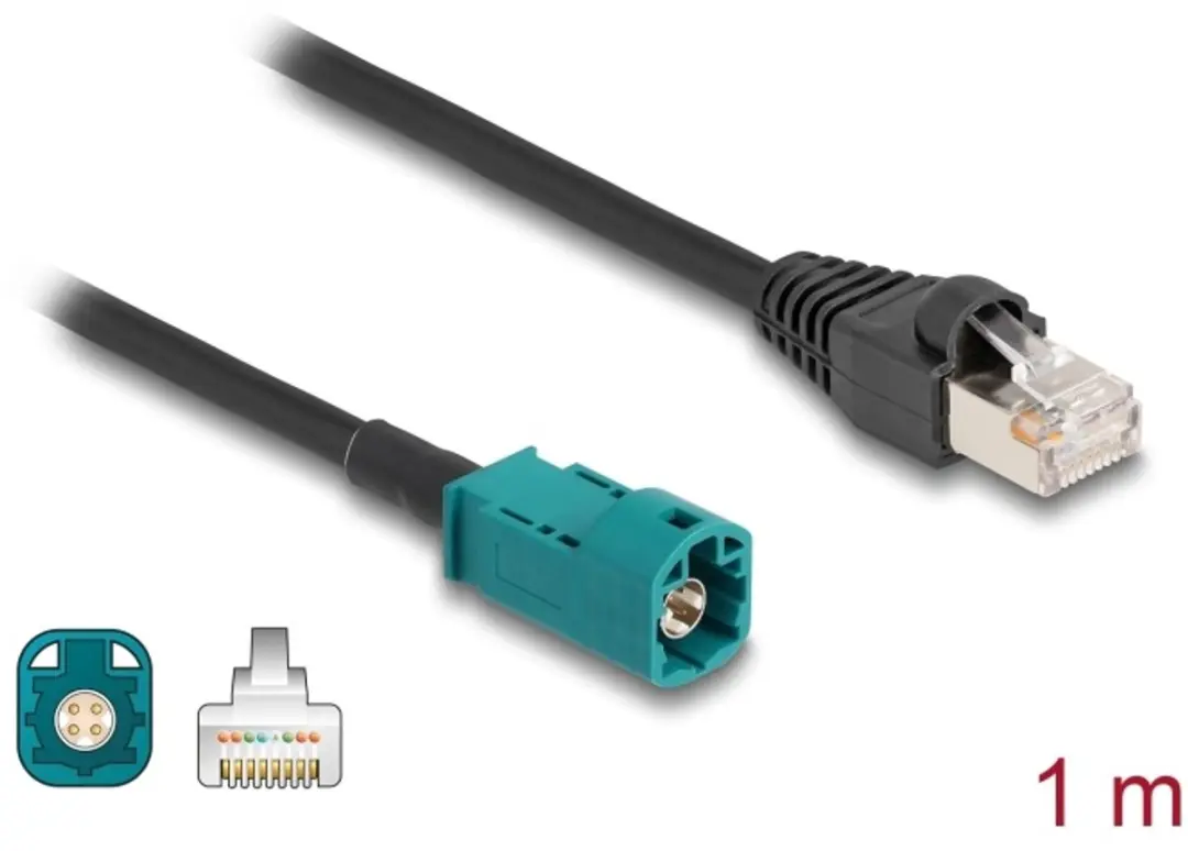 Delock HSD Z naar RJ45 Kabel 1m