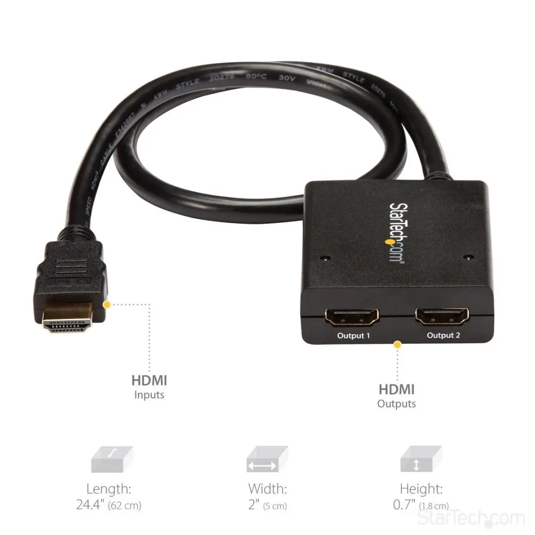 Startech ST122HD4KU HDMI Splitter 2-Poorts