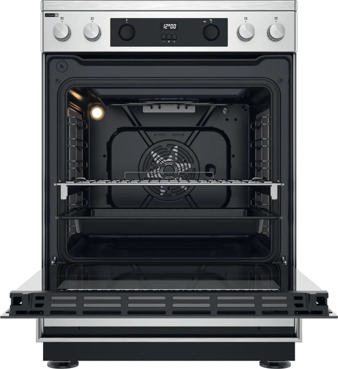 Whirlpool WS68V8CCXT Vrijstaand Fornuis Inductie - Roestvrijstaal