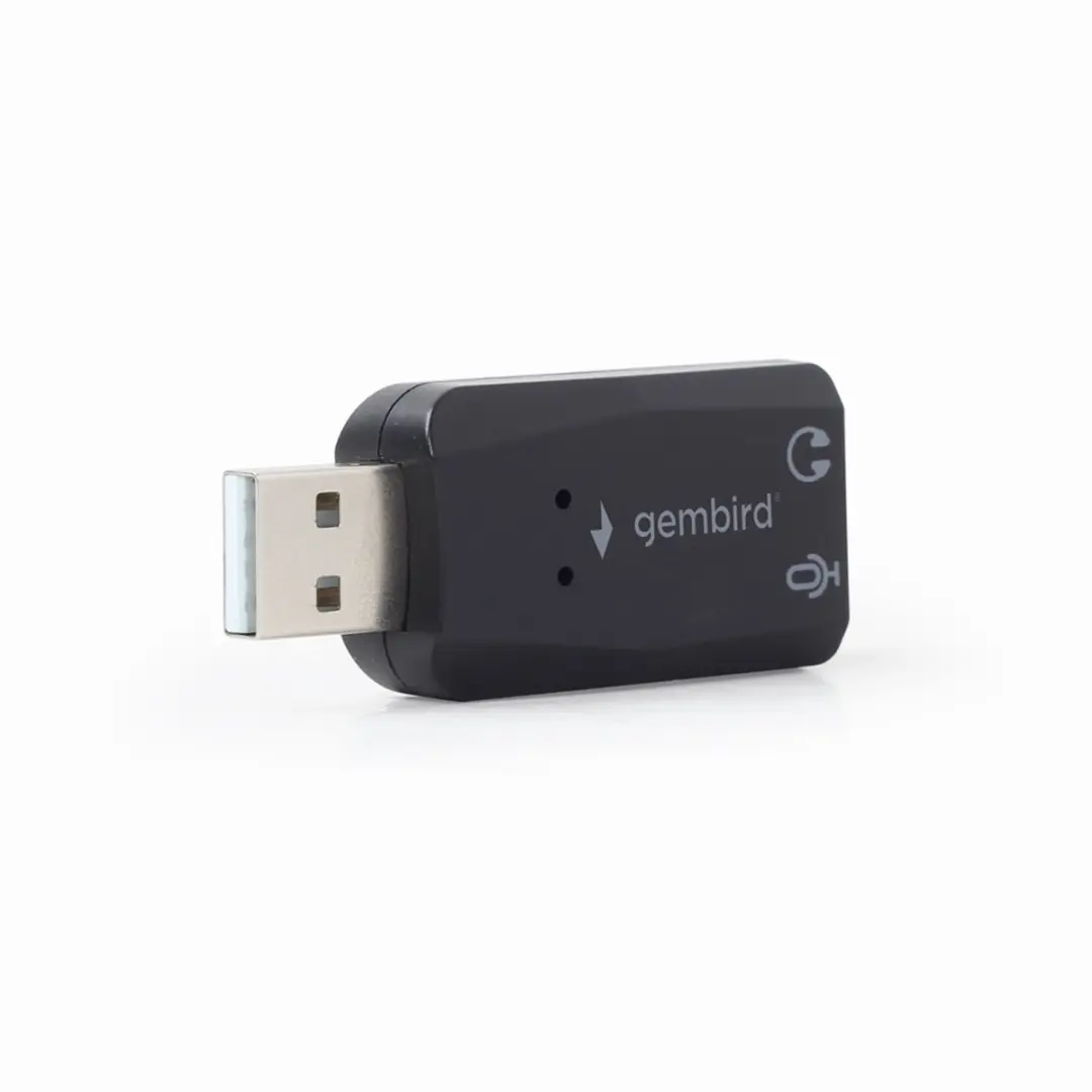 Gembird USB Geluidskaart SC-USB2.0-01 - 2x 3,5mm - Zwart