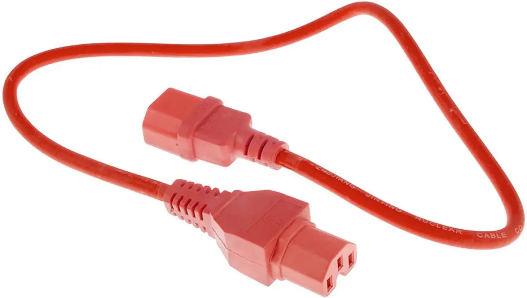 ACT Netsnoer C14-C15 Rood 0,6m AK5298