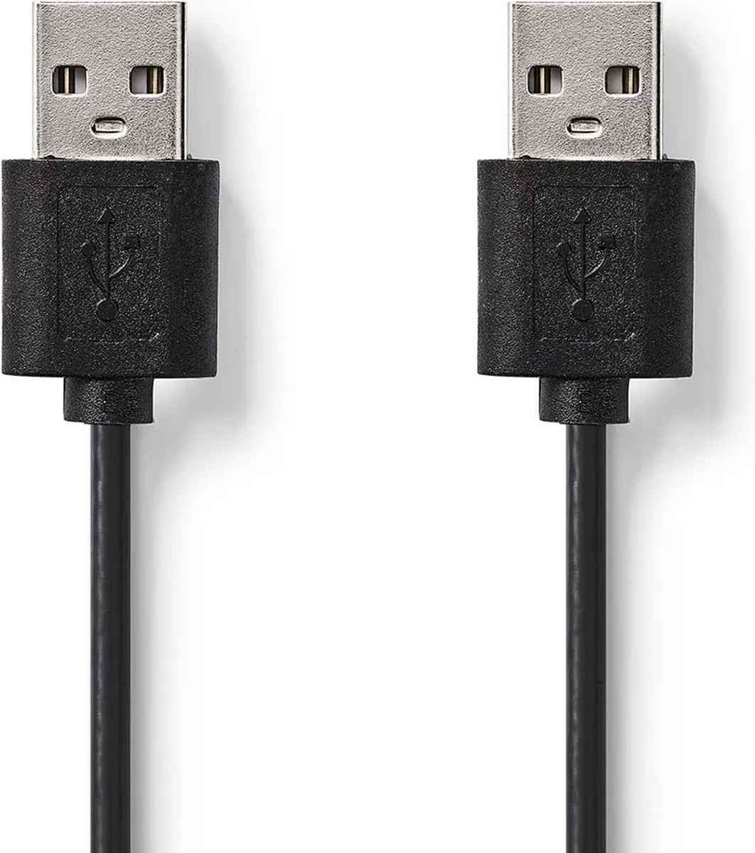 Nedis USB 2.0 Kabel USB-A Male 2m - Zwart