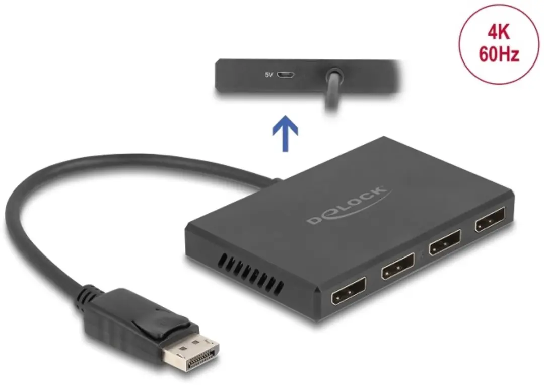 Delock DisplayPort 1.4 Splitter 1→4