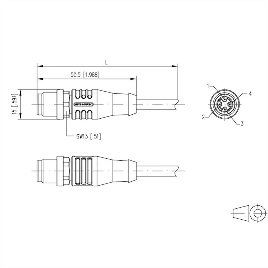 Metz Connect 142M1D10050 M12 Netwerkkabel CAT 5e SF/FTP 5m - Groen