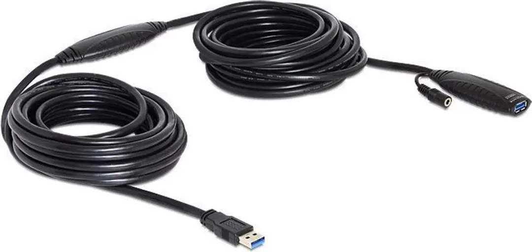 Delock USB 3.0 A Male naar A Female Kabel 10m - Zwart