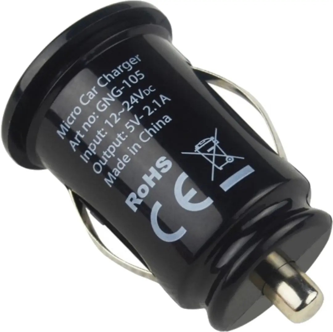 Goobay USB Autolader 2 Poorten 2,1A - Zwart
