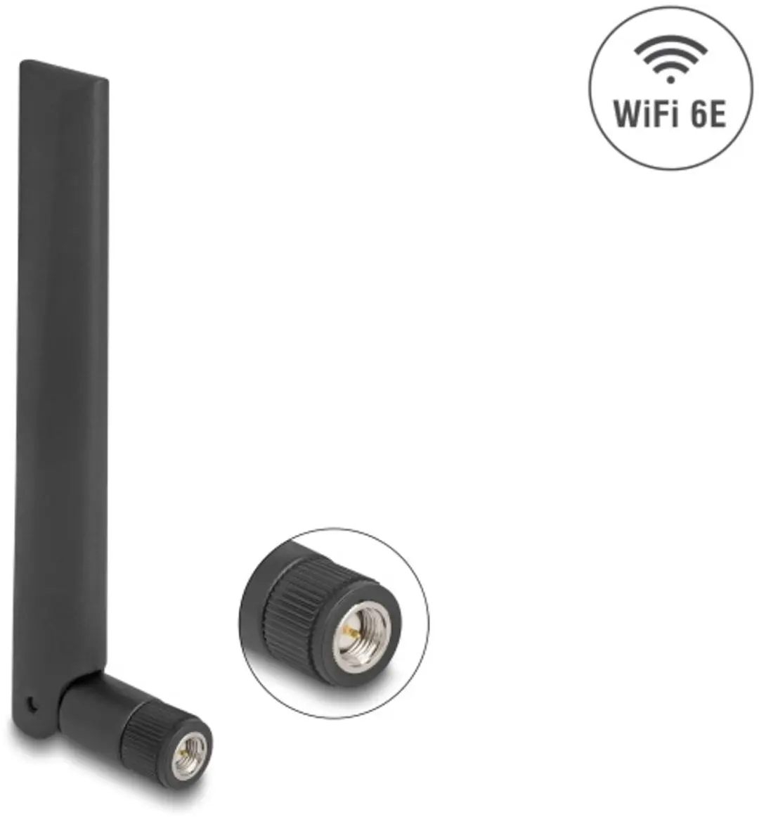 Delock WiFi 6E Antenne SMA 3dBi - Zwart