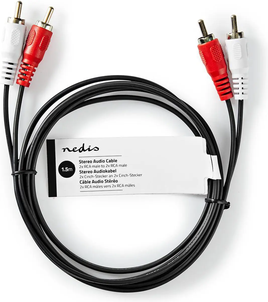 Nedis Stereo-Audiokabel CAGL24200BK15 - 2x RCA Male - 1.50m - Zwart