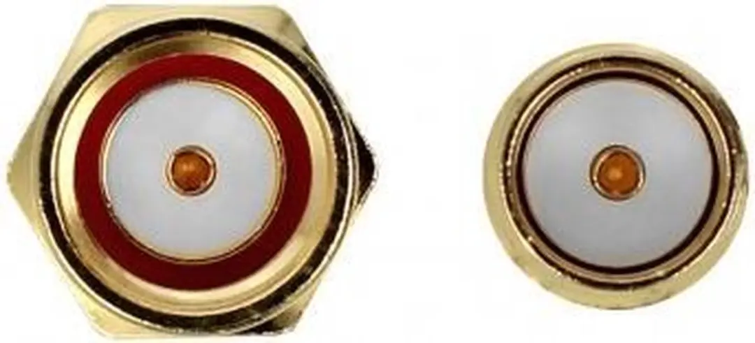 Delock RP-SMA naar SMA Haakse Adapter 50 Ohm 10 GHz - Goud