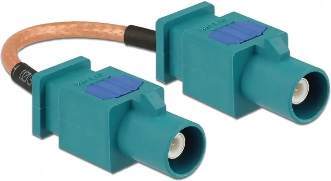 Delock FAKRA Z Antennekabel RG-316 10cm - Bruin/ Groen