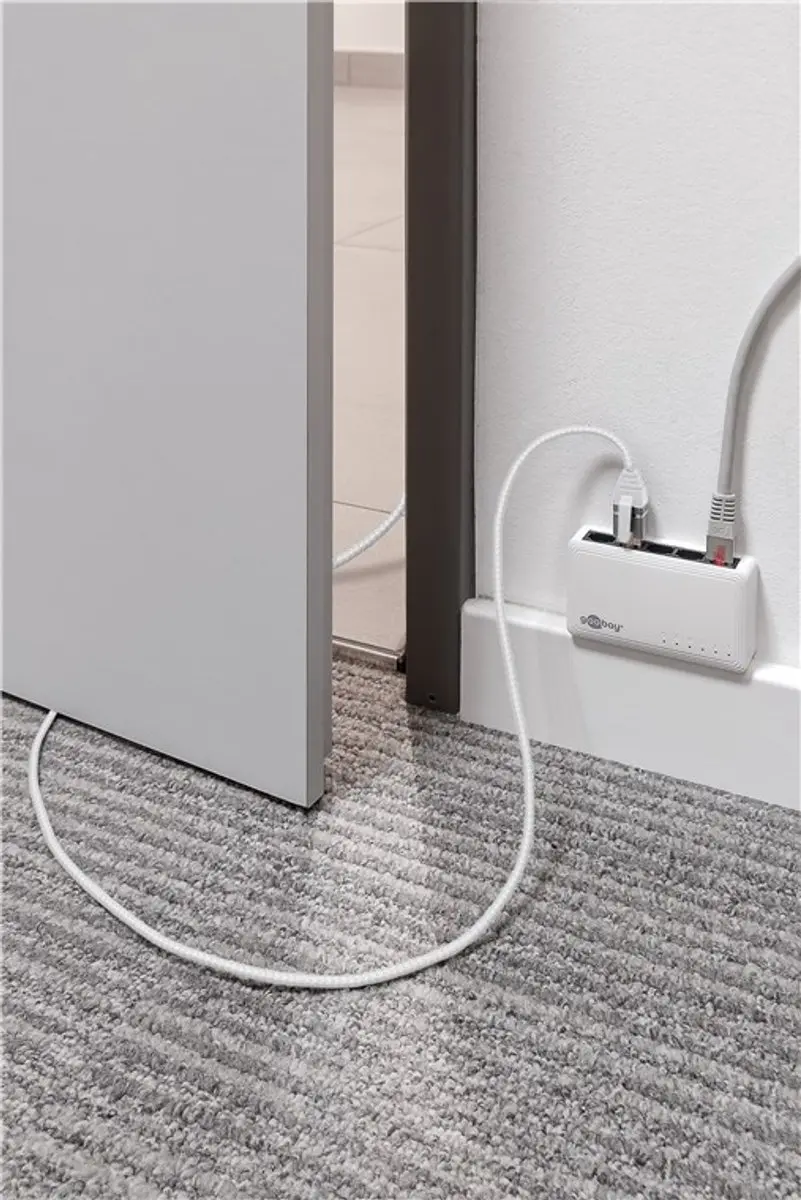 Goobay USB-C naar RJ45 Gigabit Ethernet Kabel 1m - Wit