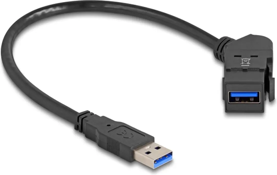 Delock USB-A Haaks Keystone Module 5Gbps - Zwart