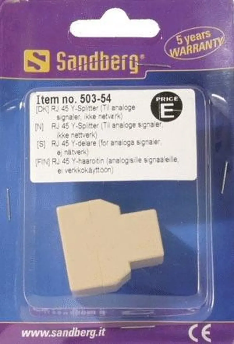 Sandberg RJ45 Y-Splitter Wit