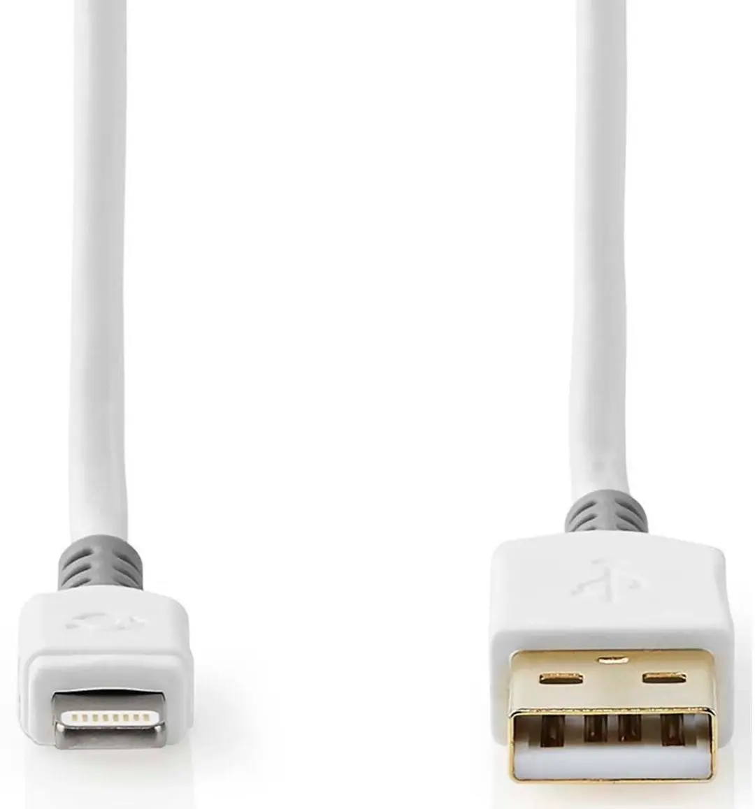 Nedis Lightning Kabel USB-A 480Mbps 3m - Verguld - Grijs/Wit