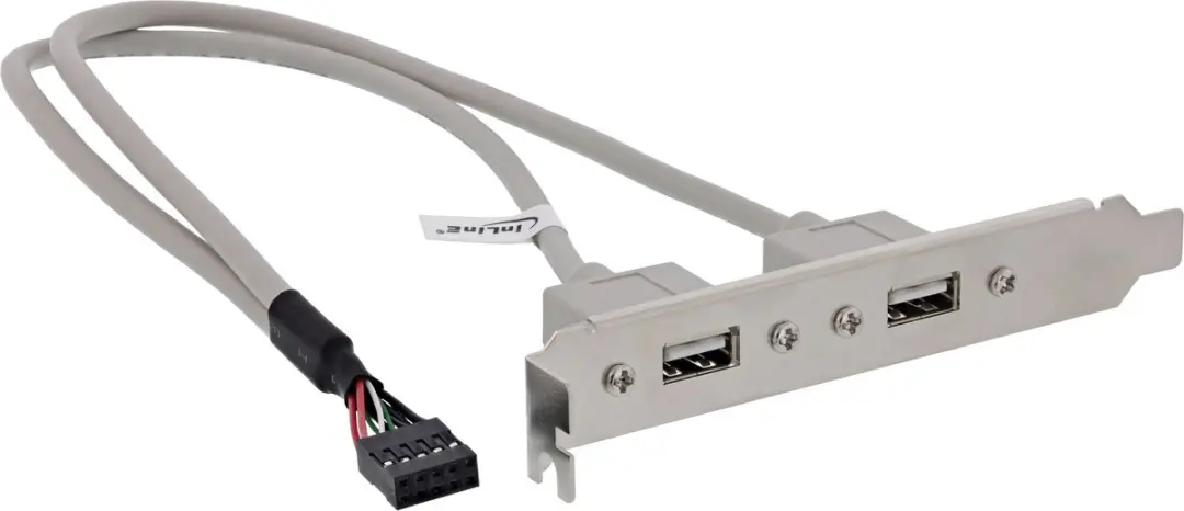 InLine Sleufbeugel USB 2.0 2x Contactdoos