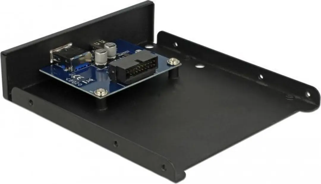 Delock 63962 USB 5Gbps Panel 3.5" - Type-C + Type-A - Zwart