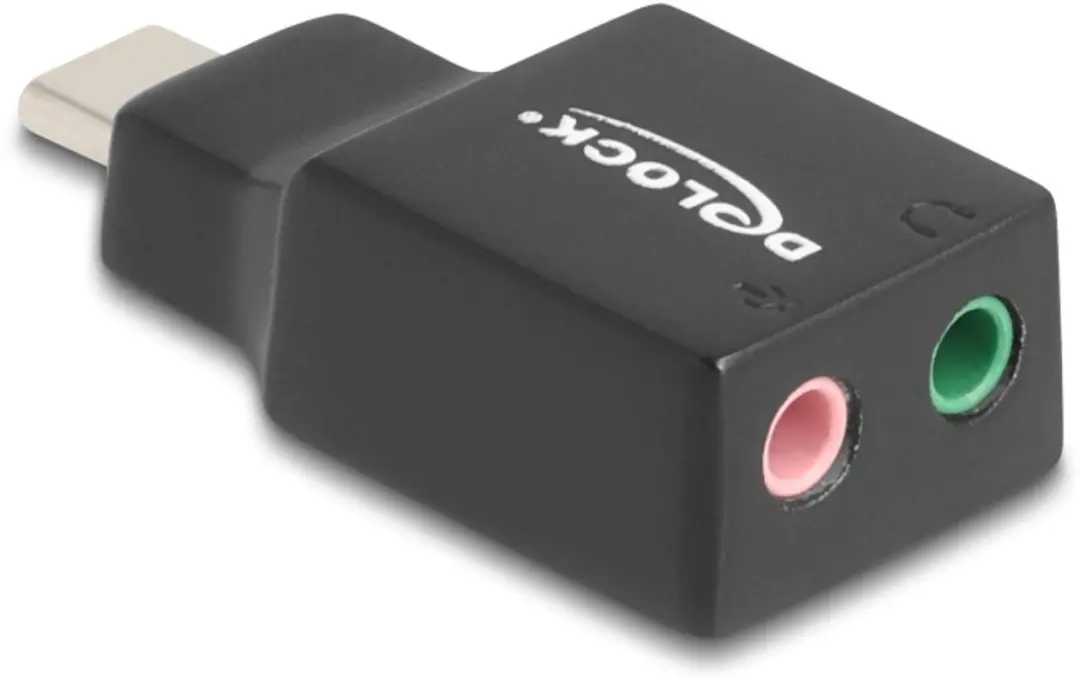 Delock USB Soundkaart Type-C naar 2x 3.5mm