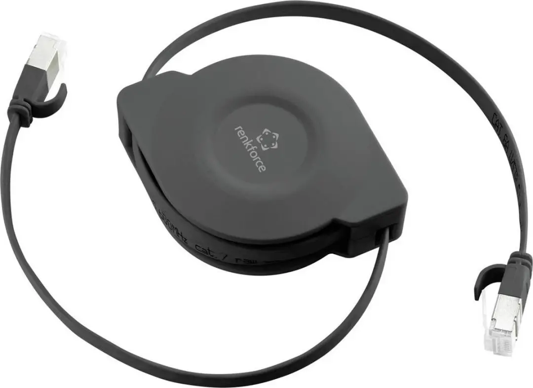 Renkforce RF-4476386 Netwerkkabel CAT 6A U/FTP 1.5m - Zwart Platte
