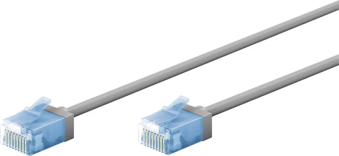 Goobay UTP CAT6A Slimline Netwerkkabel KD24247 - 0,15m - Grijs