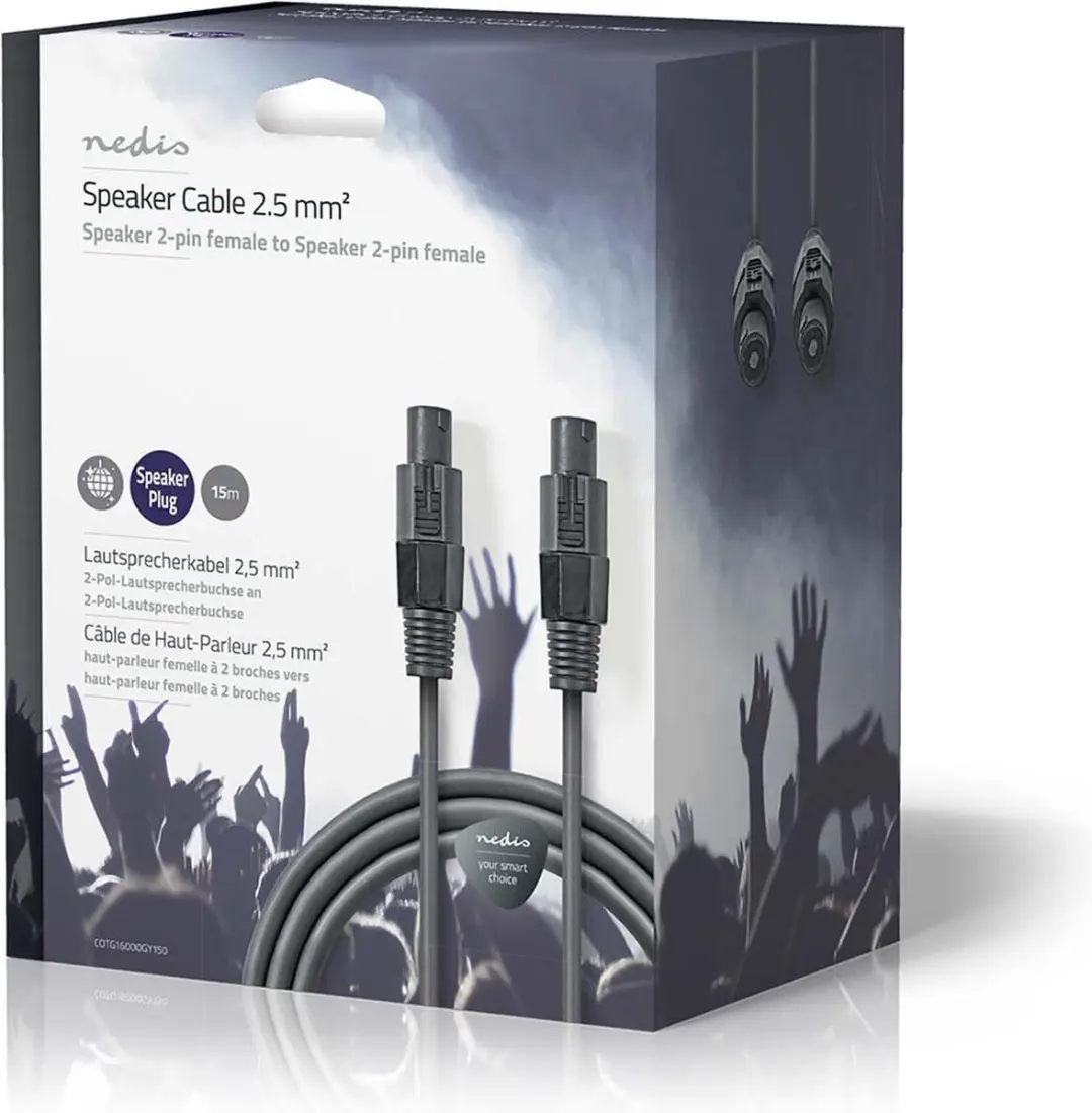Nedis Speaker-Kabel COTG16000GY150 - 15m - Donkergrijs