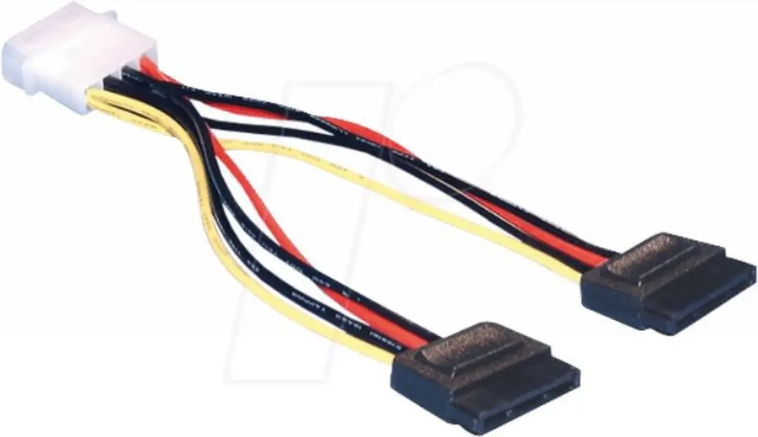 Goobay Y-Stroomkabel PC 5.25 naar 2x SATA - 10 Stuks