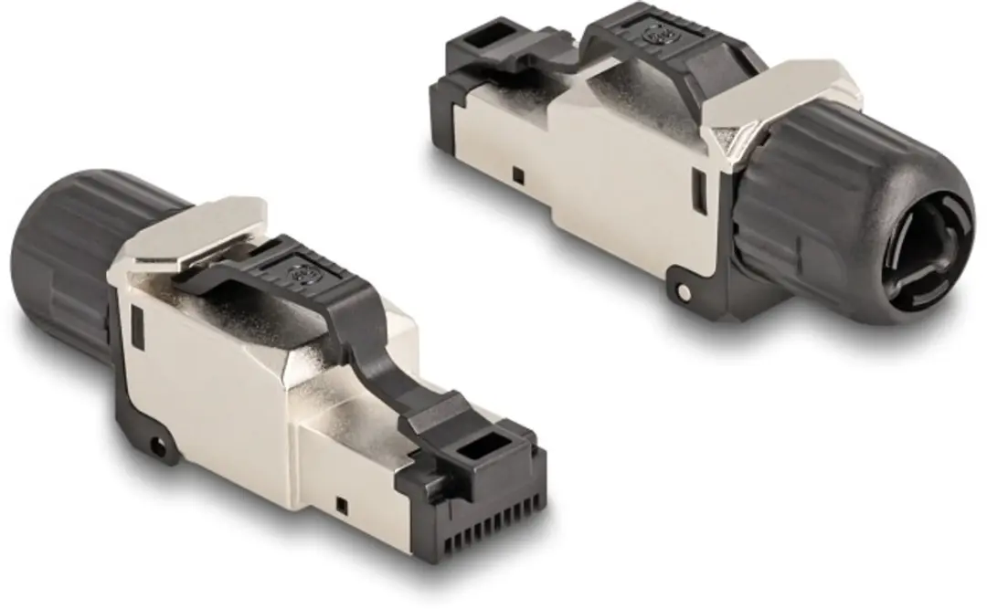 Delock RJ45 Plug field assembly Cat.5e PROFINET - Zwart/Zilver