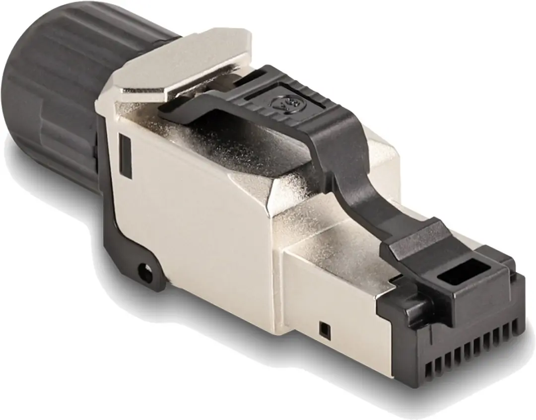 Delock RJ45 Plug field assembly Cat.5e PROFINET - Zwart/Zilver