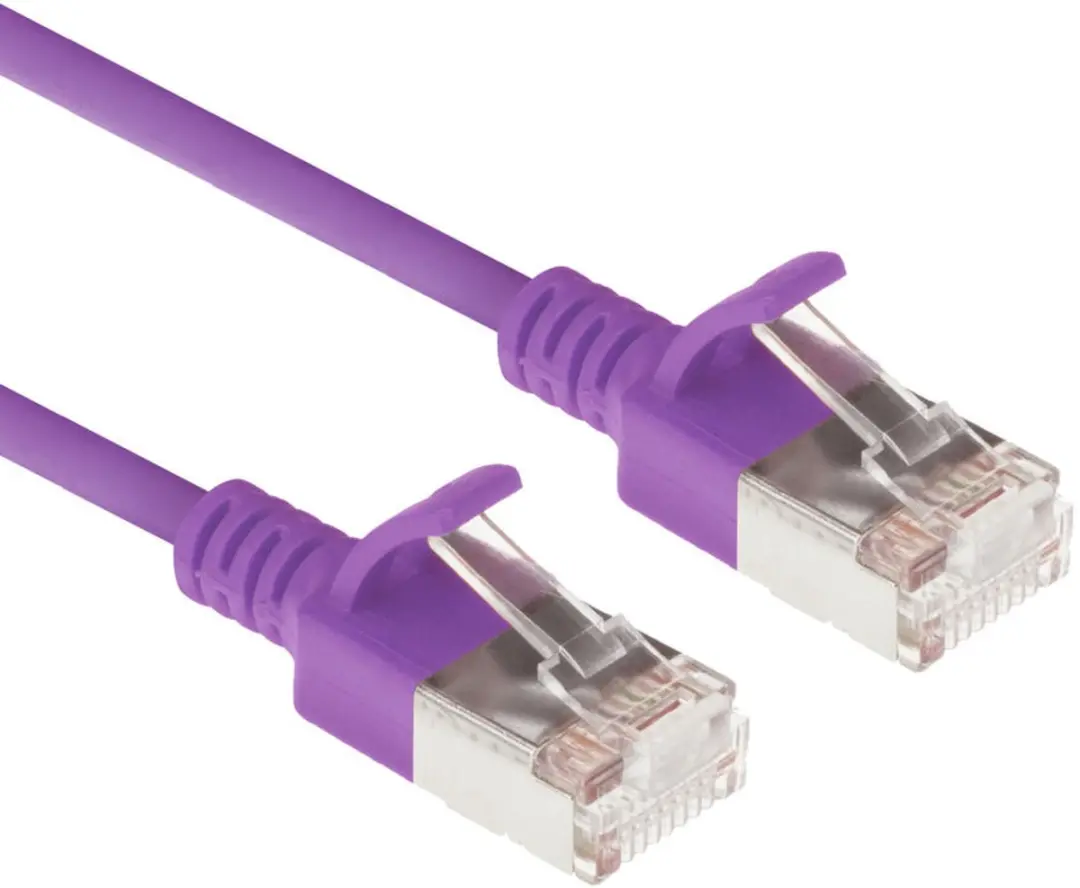 ACT Paarse LSZH U/FTP CAT6A Patchkabel 0,5m