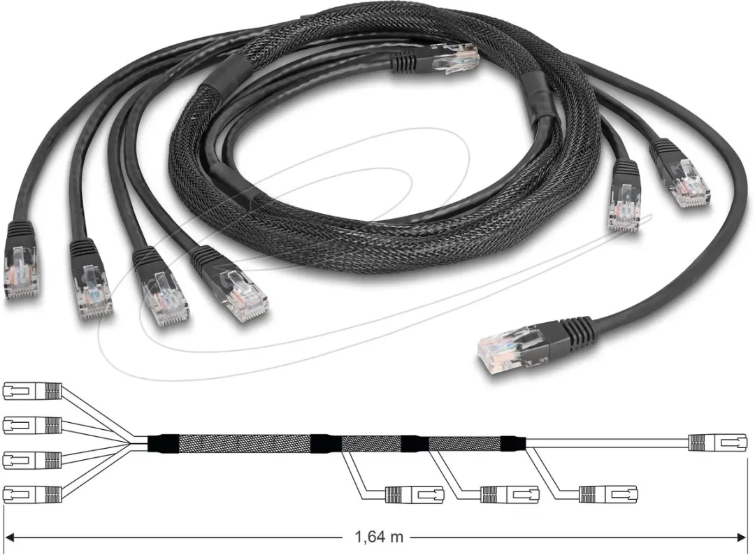 Delock RJ45 Trunkkabel Cat.5e 4x4