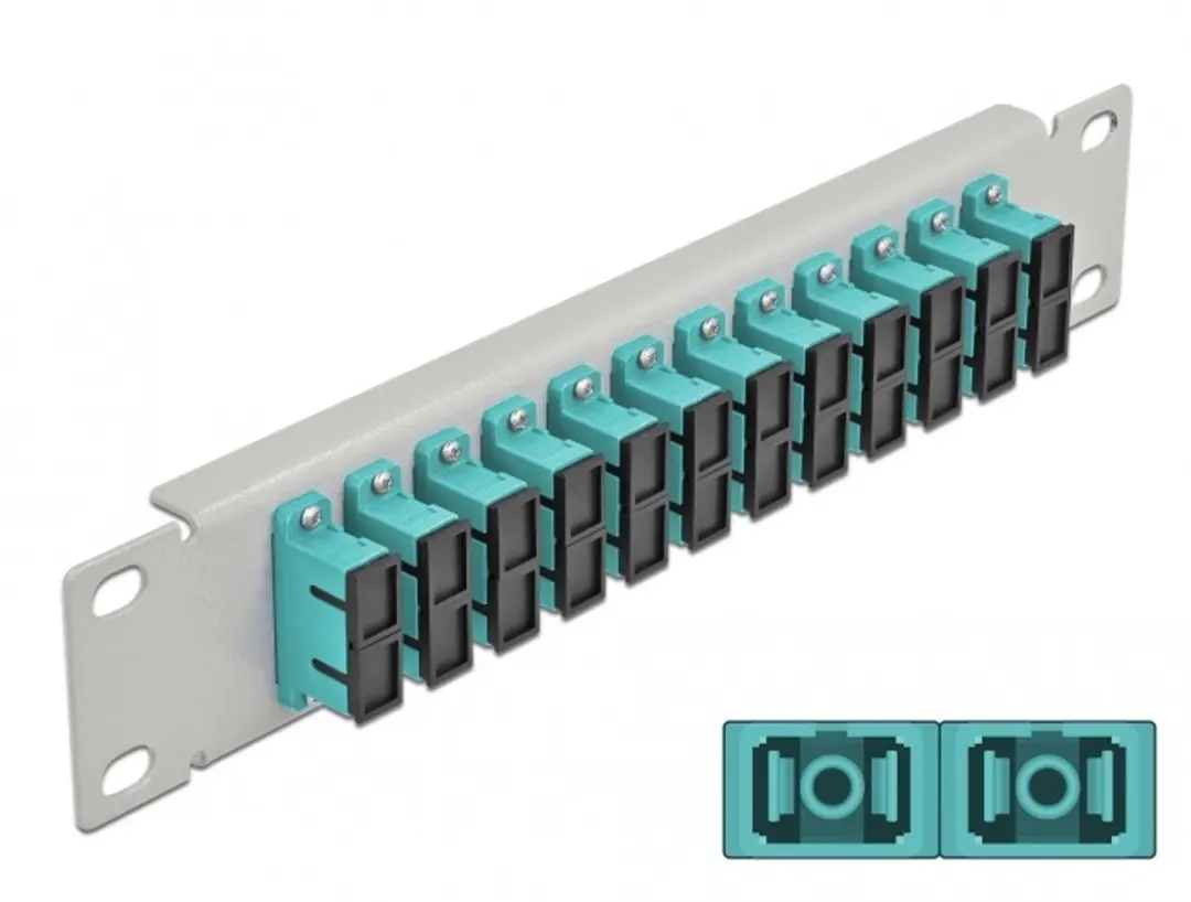 Delock 10" Fiber Optic Patch Panel 12 Port SC Duplex